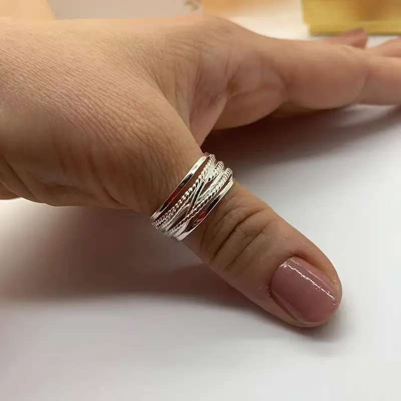 Celeste™ | Layered Silvered Beads Ring
