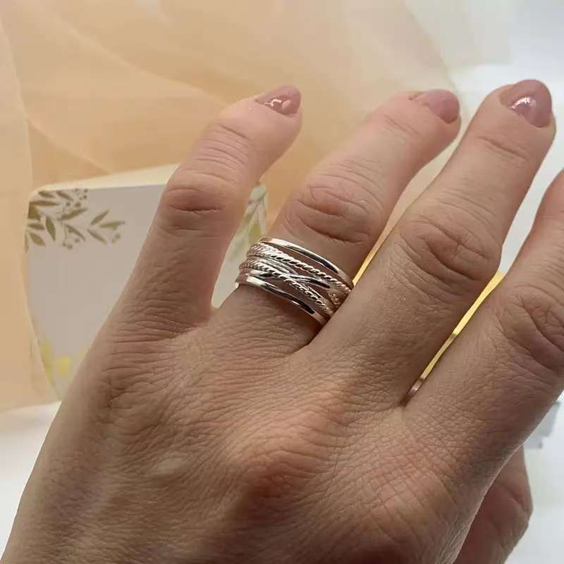 Celeste™ | Layered Silvered Beads Ring